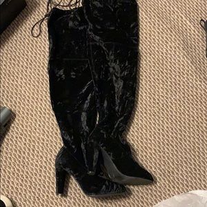 Lane Bryant the high “velour” boots